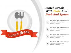 Lunch break with plate and fork and spoon