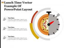 Lunch time vector example of powerpoint layout