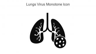 Lungs Virus Monotone Icon In Powerpoint Pptx Png And Editable Eps Format