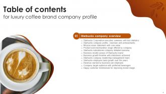 Luxury Coffee Brand Company Profile Powerpoint Presentation Slides CP CD V Editable Best