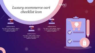 Luxury Ecommerce Cart Checklist Icon