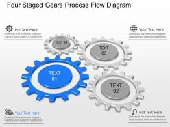Lv four staged gears process flow diagram powerpoint template