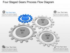 Lv four staged gears process flow diagram powerpoint template