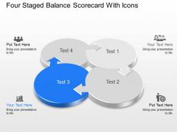 Lw four staged balance scorecard with icons powerpoint template slide