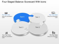 Lw four staged balance scorecard with icons powerpoint template slide