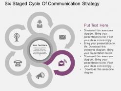 Lw six staged cycle of communication strategy flat powerpoint design