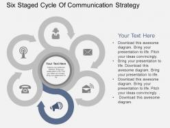 Lw six staged cycle of communication strategy flat powerpoint design