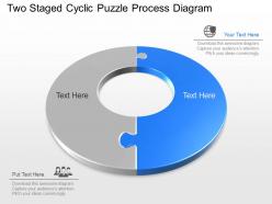 Lw two staged cyclic puzzle process diagram powerpoint template