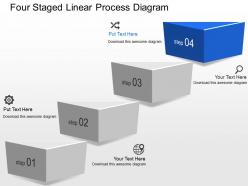 Lx four staged linear process diagram powerpoint template