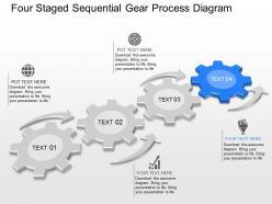 Ly four staged sequentail gear process diagram powerpoint template