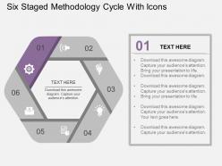 Ly six staged methodology cycle with icons flat powerpoint design