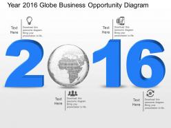 Ly year 2016 globe business opportunity diagram powerpoint template