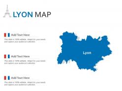 Lyon map powerpoint presentation ppt template