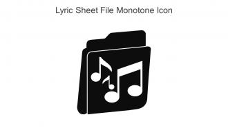 Lyric Sheet File Monotone Icon In Powerpoint Pptx Png And Editable Eps Format