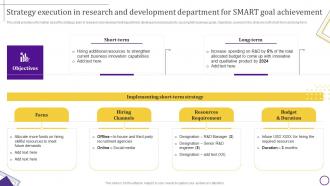 M13 Strategy Execution In Research And Development Department Strategic Leadership Guide