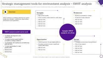 M4 Strategic Leadership Guide Strategic Management Tools For Environment Analysis Swot Analysis