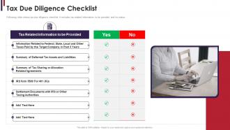 M and a due diligence tax due diligence checklist