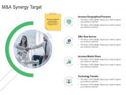 M and a synergy target m and a synergy ppt powerpoint presentation gallery guide