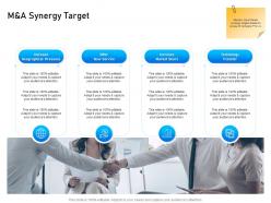 M and a synergy target transfer ppt powerpoint presentation icon graphics template