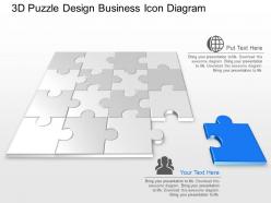 Ma 3d Puzzle Design Business Icon Diagram Powerpoint Template Slide