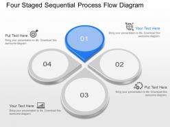 Ma four staged sequential process flow diagram powerpoint template