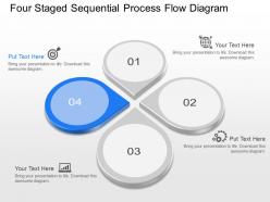 Ma four staged sequential process flow diagram powerpoint template