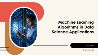 Machine Learning Algorithms In Data Science Applications PPT Template AT