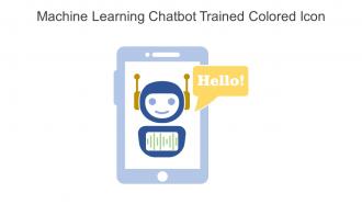 Machine Learning Chatbot Trained Colored Icon In Powerpoint Pptx Png And Editable Eps Format