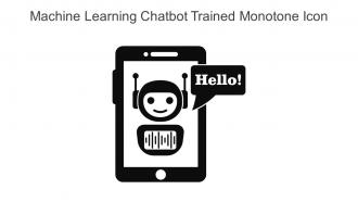 Machine Learning Chatbot Trained Monotone Icon In Powerpoint Pptx Png And Editable Eps Format