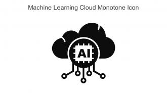 Machine Learning Cloud Monotone Icon In Powerpoint Pptx Png And Editable Eps Format