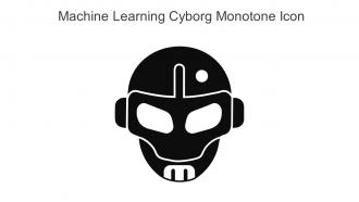 Machine Learning Cyborg Monotone Icon In Powerpoint Pptx Png And Editable Eps Format