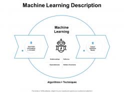 Machine learning description data information ppt powerpoint presentation deck