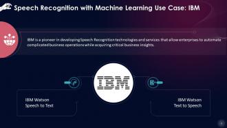 Machine Learning For Speech Recognition Training Ppt Colorful Downloadable
