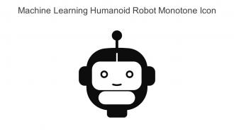 Machine Learning Humanoid Robot Monotone Icon In Powerpoint Pptx Png And Editable Eps Format