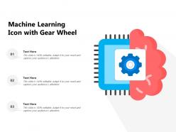 Machine learning icon with gear wheel