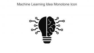 Machine Learning Idea Monotone Icon In Powerpoint Pptx Png And Editable Eps Format