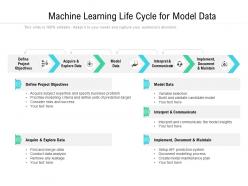 Machine learning life cycle for model data