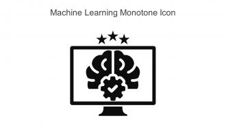 Machine Learning Monotone Icon In Powerpoint Pptx Png And Editable Eps Format