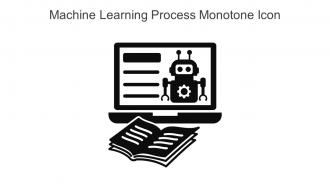 Machine Learning Process Monotone Icon In Powerpoint Pptx Png And Editable Eps Format