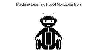 Machine Learning Robot Monotone Icon In Powerpoint Pptx Png And Editable Eps Format