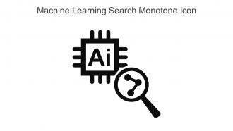 Machine Learning Search Monotone Icon In Powerpoint Pptx Png And Editable Eps Format