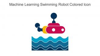 Machine Learning Swimming Robot Colored Icon In Powerpoint Pptx Png And Editable Eps Format