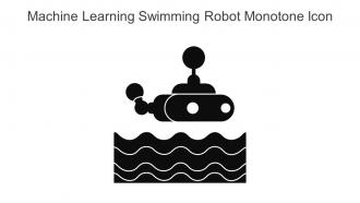 Machine Learning Swimming Robot Monotone Icon In Powerpoint Pptx Png And Editable Eps Format