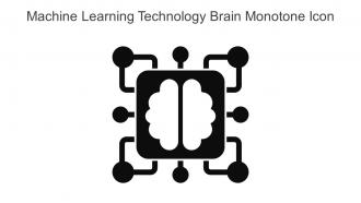 Machine Learning Technology Brain Monotone Icon In Powerpoint Pptx Png And Editable Eps Format