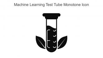 Machine Learning Test Tube Monotone Icon In Powerpoint Pptx Png And Editable Eps Format