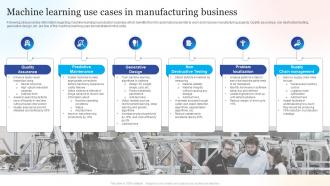 Machine Learning Use Cases In Manufacturing Business
