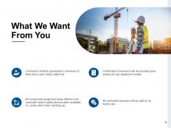 Machinery and equipment for construction proposal template powerpoint presentation slides