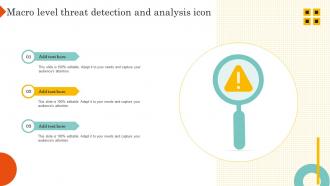 Macro Level Threat Detection And Analysis Icon