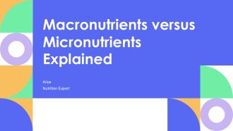 Macronutrients Versus Micronutrients Explained PPT Sample AT