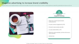 Magazine Advertising To Increase Offline Marketing To Create Connection MKT SS V